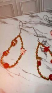 Fufu Chinese New Year Phonestrap Tali Gantungan HP Imlek CNY Lunar New Year Gong Xi Fa Cai Phone Strap Lanyard Red Gold Lucky Fu Handmade Fashion
