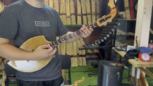 พิณโปร่ง ไม้ท่อนเดียวไม่ต่อคอ หัวพญานาคถอดเก็บได้