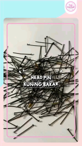 HDP500 Head Pin Kuning Bakar ukuran campur (1 bungkus 25 gr isi +/- 200)