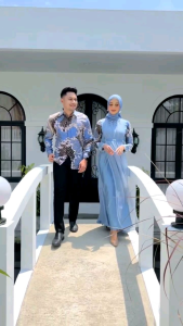 KEMEJA BATIK PRIA LENGAN PANJANG BATIK PREMIUM BATIK PRIA MOTIF KASTA ICE BLUE KHARISMA BATIK