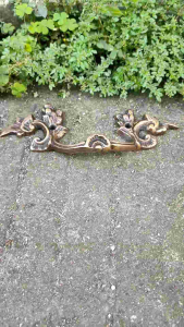 Tarikan Laci Kuningan Antik Motif Cakar Ukir 14 cm