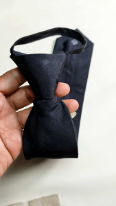 Dasi instan Hitam Dasi Ritsleting Hitam