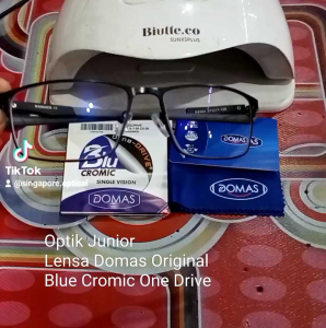 DOMAS KACAMATA MINUS / NORMAL LENSA DOMAS BLUE CROMIC ONE DRIVE BLUE CROMIC FHOTOCROMIC FHOTO BROWN BLUE RAY CRMC BENING MODEL TERBARU