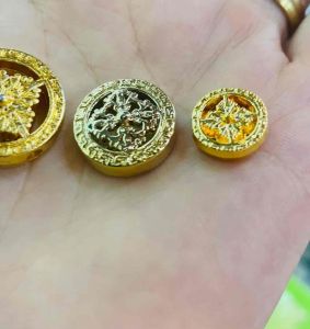 Charm Bánh xe pháp luân quyền năng 12-14li làm vòng hàng đẹp titan