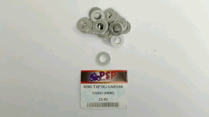 Ring Tap Oli Gardan Vario 8mm (Harga Per Pak Isi 25) - Ring Reng Plat Aluminium Almini Tutup Oli Oil Gardan Baut M8 Baut Kunci 12 Universal Matic Honda ADV Beat Genio PCX Scoopy Spacy Vario Karbu 110 Vario Techno 125 Vario 125 Vario 150