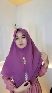 VIRAL!! KHIMAR LIVIA MUTIARA 2 LAYER CERUTY JILBAB KHIMAR INSTAN SWAROVSKI Hijab Instan Bergo Ped Murce Murah Terbaru Terlaris Kerudung Cantik FASHION MUSLIM jilbab terkini By Mulia Hijab