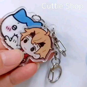 Chiikawa Double Layer Acrylic Keychain Key Holder Key Chain Cute Diy Beg Gift 吉伊卡哇小八双面亚克力钥匙扣 儿童卡通钥匙圈吊坠 书包包包笔挂件饰品配件 礼物 K1