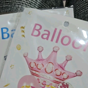1 Set Paket Balon King Hat Balon Foil Mahkota Balon Confetti dan Balon Foil Bulat Happy Birthday