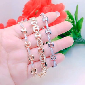 Gelang Tangan Rantai Tembaga Premium Lapis Emas