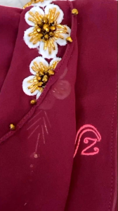 Zaura Hijab Pastan Sabrina Flower Ceruty Jilbab Instan