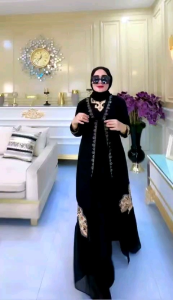 Gamis Abaya Turki terbaruabaya rompi termewahseries warna hitam // Syaki Fashion