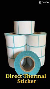 40mmx46mm Direct Thermal Sticker 500pcs/roll 1.5" core