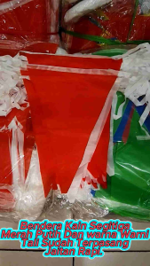 Bendera Kain Segitiga Warna-Warni 5M / Bendera Karnaval Warna Warni 17 Agustus / Umbul-Umbul Hiasan 17 Agustus