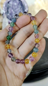 Natural High Grade Candy Fluorite Crystal Beads Bracelet RF04 #Naturalcrystal #CrystalBracelet #Fluorite
