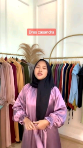 DRESS WANITA CASANDRA - DRESS CRADENZA SILK PREMIUM SHIMER GAMIS VIRAL