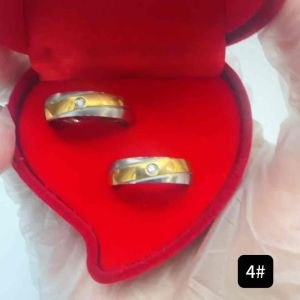 Italy 10k Wedding Ring with Free Box (Pair)