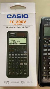 Casio financial calculator FC200v -2nd editionFOC pouch fc200v. FC-200v fc-200v