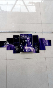 jam dinding kaligrafi puzzle 7in1 / jam dinding kaligrafi quartet