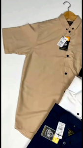 (PAKET HEMAT) Kemeja pria polos lengan pendek casual formal Hem polos cuma 75rb dapat 3pcs