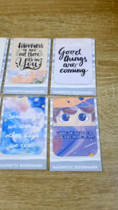 CASABANDOLA (1pc) Magnetic Bookmark | Cute & Aesthetic | Personalized Chibi Design | Inspirational | 2” x 1.5” | For Books & Planners