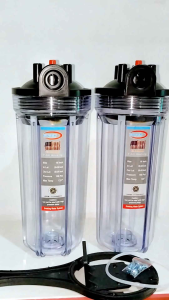 HOUSING FILTER CLEAR EUGEN 10 INCH CAP BLACK