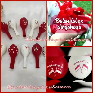 Balon Latex Merah Putih 12Inch & Balon Polkadot Merah Putih: Perayaan Dirgahayu HUT RI 17 Agustus