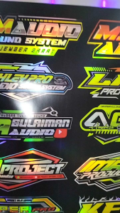 Stiker Sound | Stiker Hologram | Stiker 1 Lembar | Stiker Pack Ukuran 31cmx47cm JUMBO