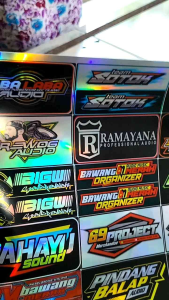 Stiker Sound | Stiker Hologram | Stiker 1 Lembar | Stiker Pack Ukuran 31cmx47cm JUMBO