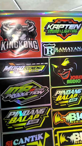 Stiker Sound | Stiker Hologram | Stiker 1 Lembar | Stiker Pack Ukuran 31cmx47cm JUMBO