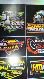 Stiker Sound | Stiker Hologram | Stiker 1 Lembar | Stiker Pack Ukuran 31cmx47cm JUMBO