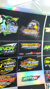 Stiker Sound | Stiker Hologram | Stiker 1 Lembar | Stiker Pack Ukuran 31cmx47cm JUMBO