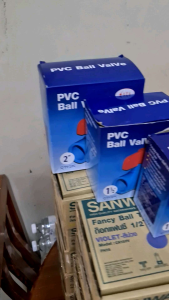 บอลวาล์วPVCยี่ห้อSAZAขนาด2นิ้ว(2")แพ็คละ6ตัว