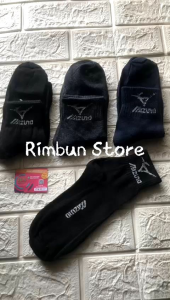 Kaos Kaki Sport Pria Pendek 3 Pasang Motif Mizuno/ Kaos kaki Bahan Tebal Anti Bau Dewasa