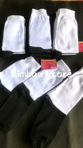Kaos Kaki Sekolah 3 Pasang / Kaos Kaki Putih Hitam SD SMP SMA Murah