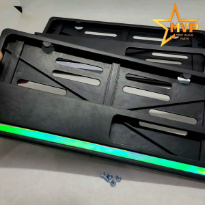 Tempat Plat Nomor Lis HOLOGRAM Menyala Saat Kena Cahaya Atau Lampu / Cover Plat Nomor Motor Lis Hologram 1 Set Depan Belakang Universal Lisence Plat Motorcycle