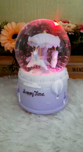 Kotak Musik Snowball Bola Kristall Salju Unicorn Mermaid Kuromi