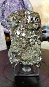 Natural Peru High Grade Gold Pyrite Crystal Ornament GP12 #Naturalcrystal #homedecor #Lifestyle #Furniture #Pyrite