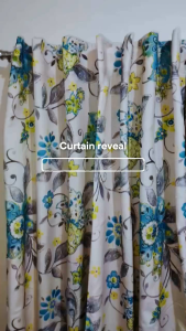 7ft. Nordic Style Floral Printed Curtain | Back Tab | Blockout | Brocade Fabric - JOEFFATS GARMENTS
