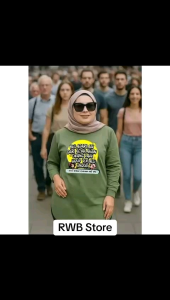 Atasan Wanita Model Oval Gambar Depan Print DTF Ediisi Tulisan Hidup Singkat