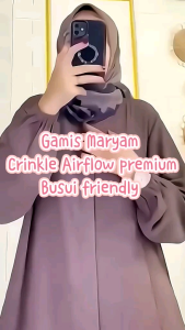 Saharah Dress Gamis Crinkle Airflow: Gamis Terbaru Lebaran 2025