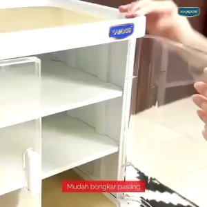 Rak Plastik Serbaguna /Food Cabinet Bistro Naiba Premium/Rak makananObat.Make up 3 Susun-BISTRO 3 SUSUN