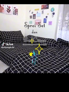 CUCI GUDANG SPREI BONITA PREMIUM 3D PROMO MURAH ANTI LUNTUR SEPREI UKURAN 120x200 MOTIF KOTAK KOTAK BAHAN KATUN sprei murah 120x200
