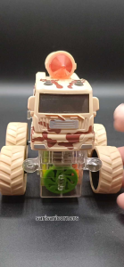 Off-Road Toy Truck with Rocket Launcher 3+ Years - Camouflage design pull-back mechanism large wheels toy soldier accessories military-themed playset.