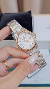 ĐỒNG HỒ NỮ CHÍNH HÃNG Orient FNR1Q002W0 Automatic White Dial Demi Rose Gold Stainless Steel For Lady