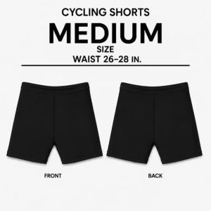 Cycling Shorts Medium Size Waist 26-28 In. Front Back