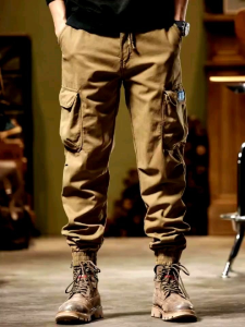 COMBAT BLACK Celana Cargo | Celana panjang Pria wanita