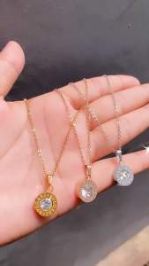 Kalung Titanium Liontin Bulat CXA171 Clue Xuping