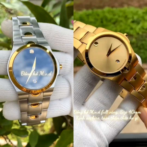 Đồng Hồ Nam size 40mm M.0.va.d.0. 2kim máy nhật kính sapphire chống xước dây vỏ thép không rỉ pin rin Nhật