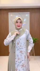 BEST SELLER HUMAIRA DRESS MOTIF BUNGA GAMIS MOTIF CANTIK DRESS LEBARAN 2024 GAMIS MURAH BAYAR DI TEMPAT