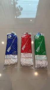 อะไหล่ม็อบจุก อะไหล่ผ้าถูพื้นม็อบจุกตราดาวคู่ ขนาด 300 กรัม ( สีแดง) แบบหนา